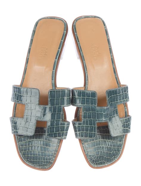 hermes oran sandals paris price|Hermes oran crocodile sandals.